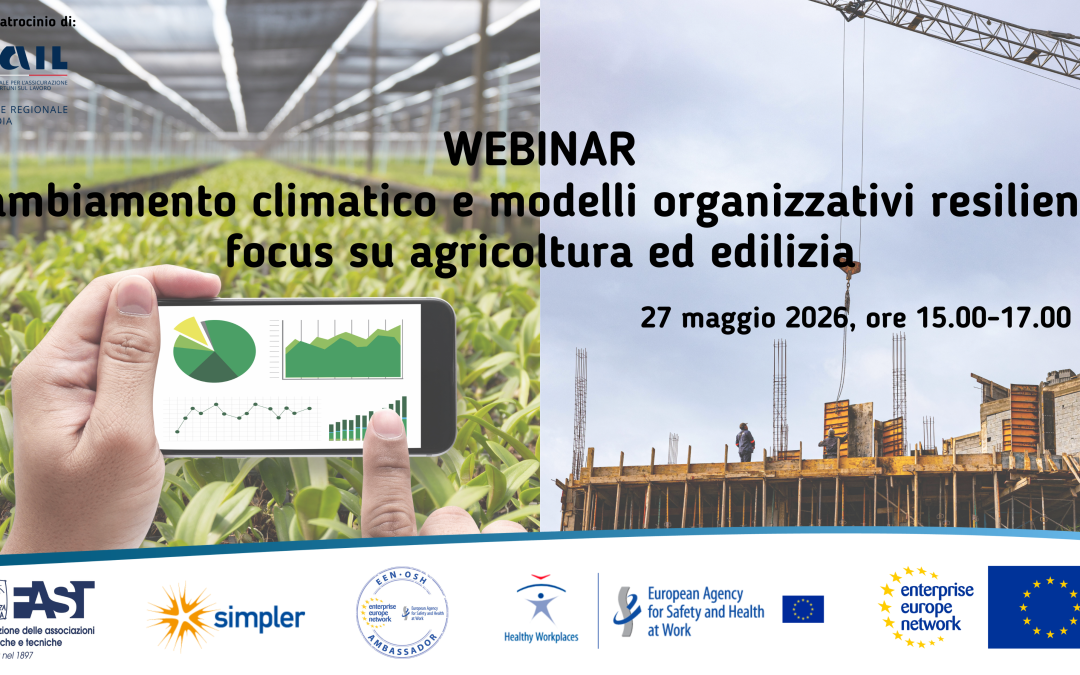 Webinar – Cambiamento climatico e modelli organizzativi resilienti: focus su agricoltura ed edilizia